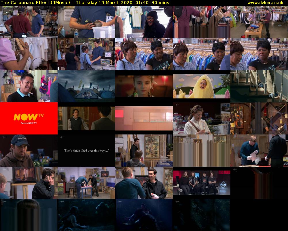The Carbonaro Effect (4Music) Thursday 19 March 2020 01:40 - 02:10