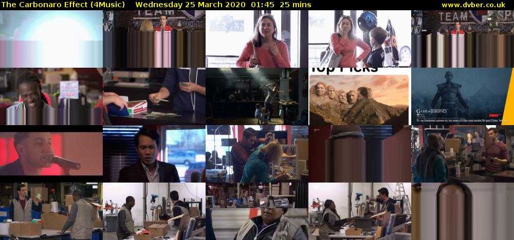 The Carbonaro Effect (4Music) Wednesday 25 March 2020 01:45 - 02:10