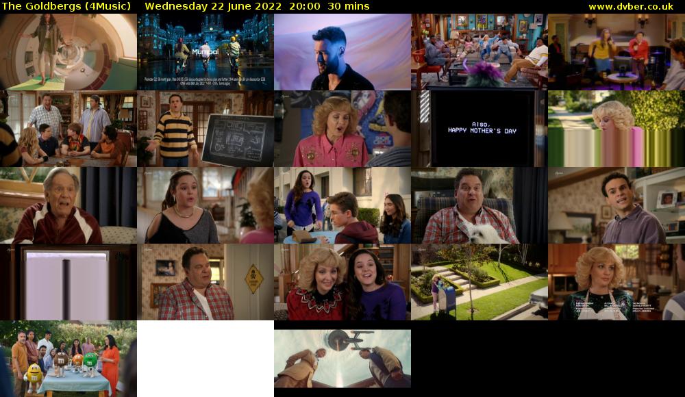 The Goldbergs (4Music) Wednesday 22 June 2022 20:00 - 20:30