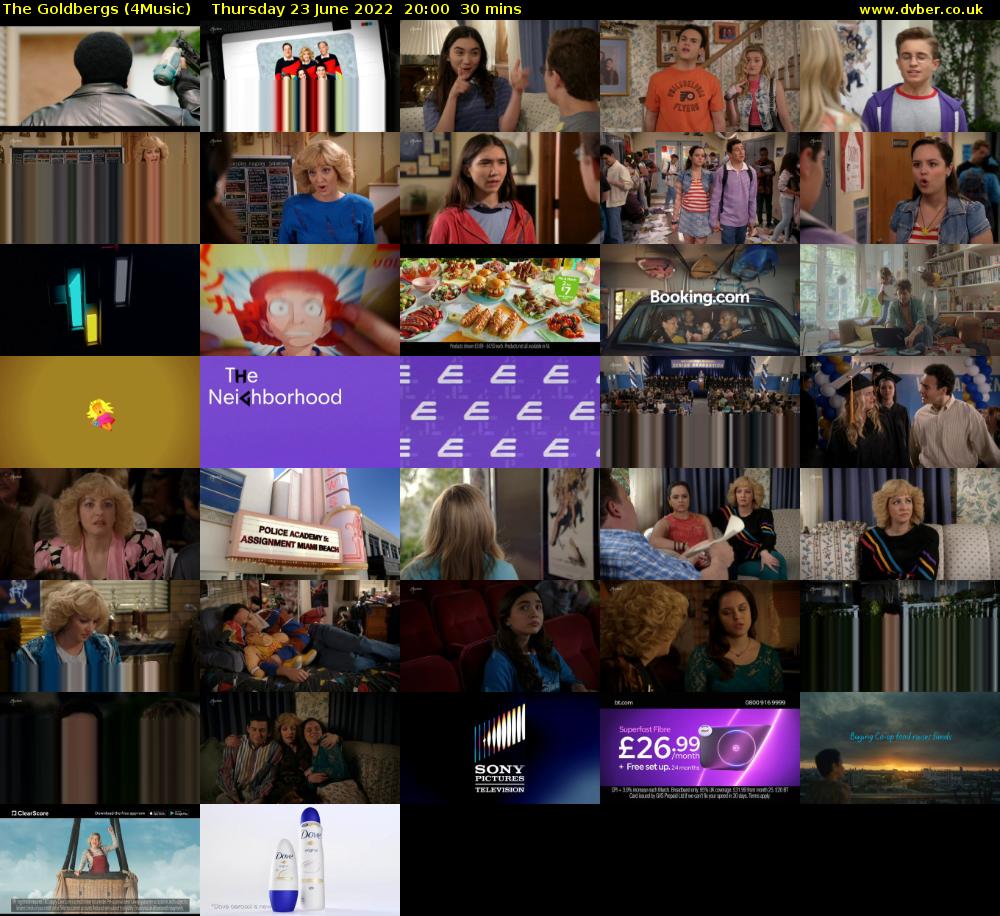 The Goldbergs (4Music) Thursday 23 June 2022 20:00 - 20:30