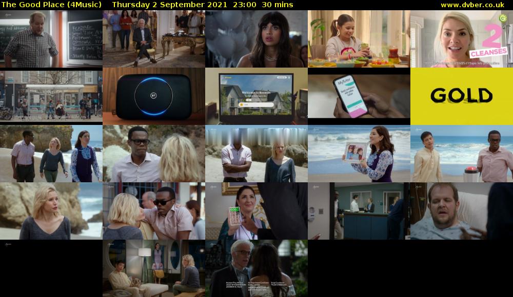 The Good Place (4Music) Friday 3 September 2021 00:00 - 00:30