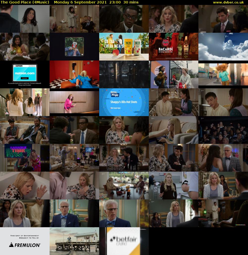 The Good Place (4Music) Tuesday 7 September 2021 00:00 - 00:30