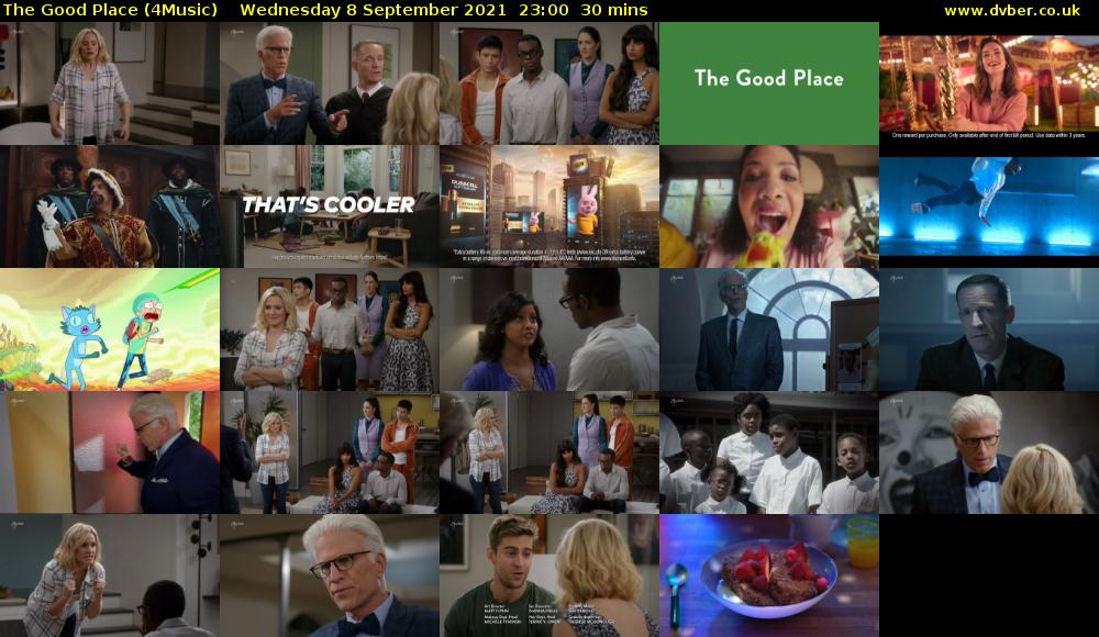 The Good Place (4Music) Thursday 9 September 2021 00:00 - 00:30