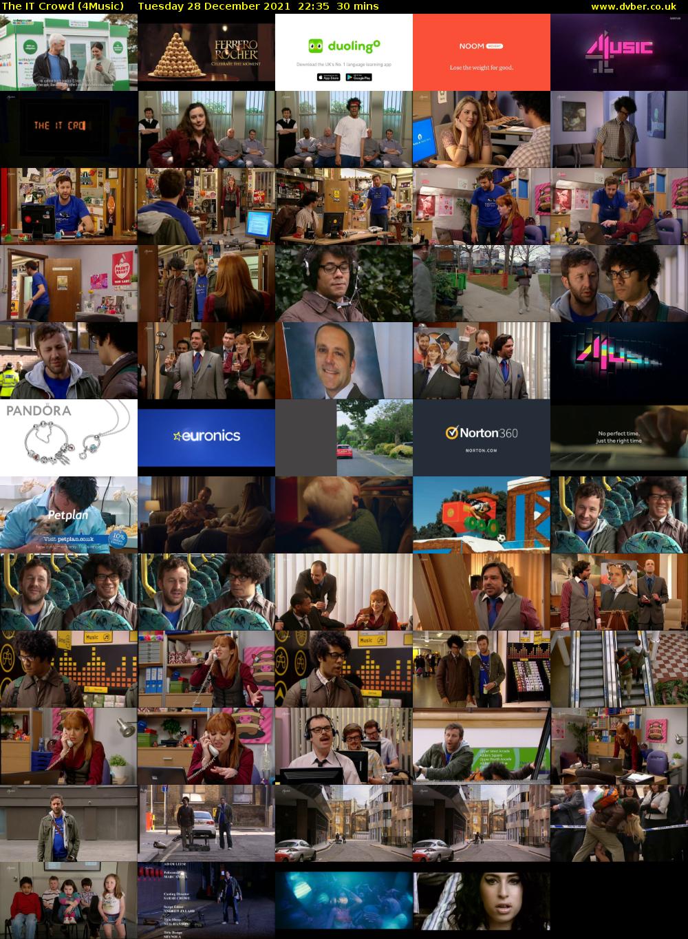 The IT Crowd (4Music) Tuesday 28 December 2021 22:35 - 23:05