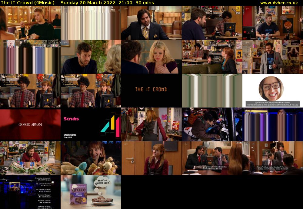 The IT Crowd (4Music) Sunday 20 March 2022 21:00 - 21:30