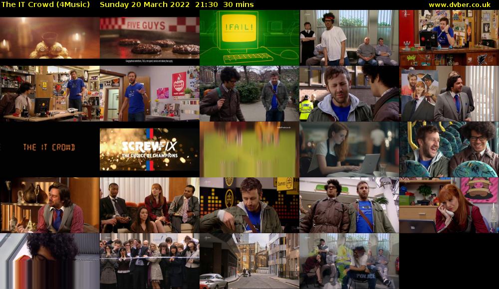 The IT Crowd (4Music) Sunday 20 March 2022 21:30 - 22:00