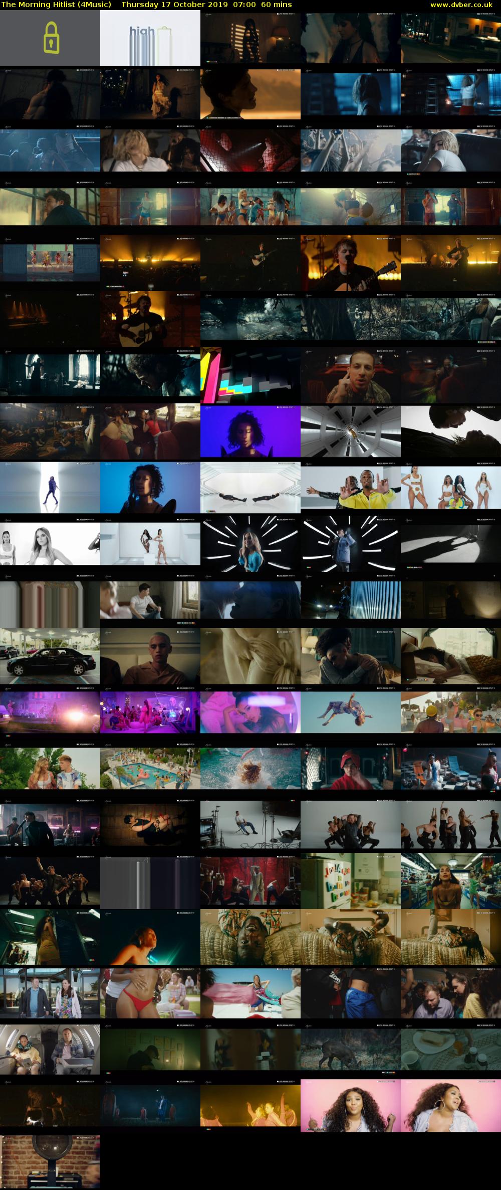 The Morning Hitlist (4Music) Thursday 17 October 2019 07:00 - 08:00