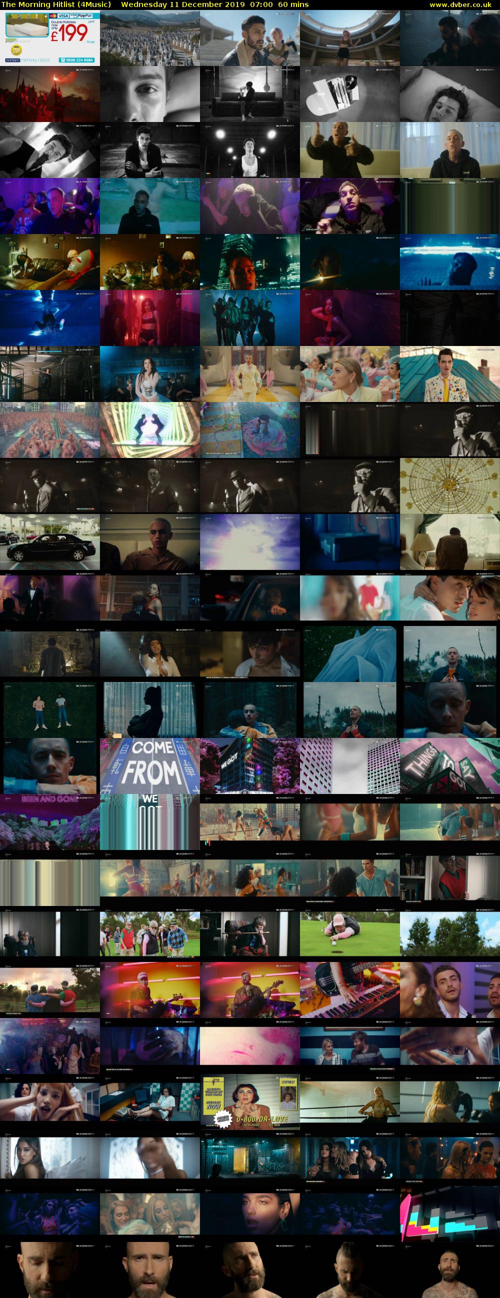 The Morning Hitlist (4Music) Wednesday 11 December 2019 07:00 - 08:00