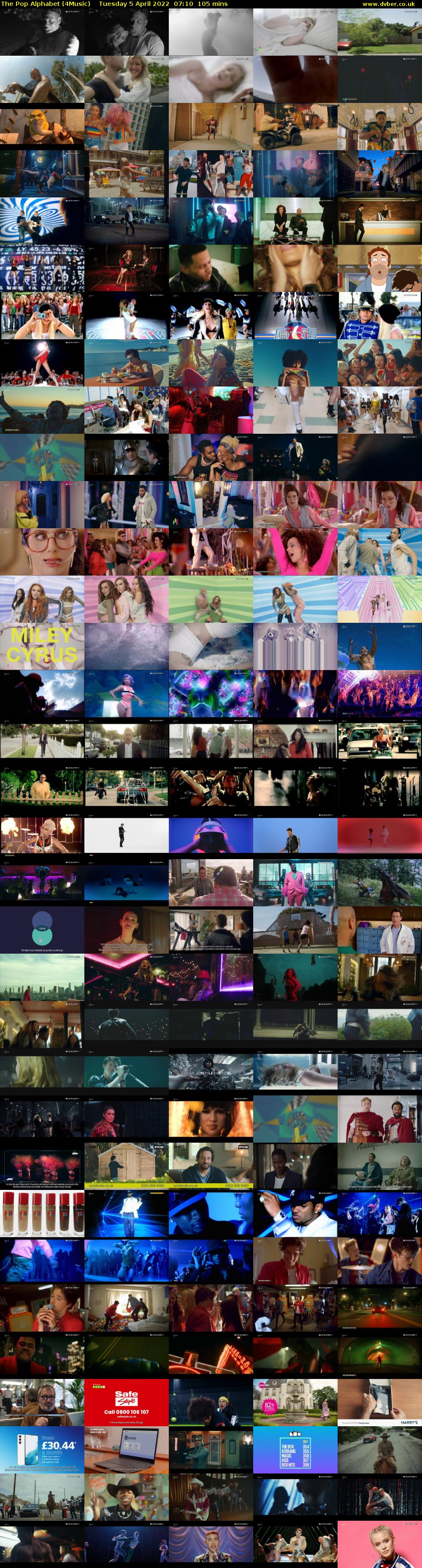 The Pop Alphabet (4Music) Tuesday 5 April 2022 07:10 - 08:55