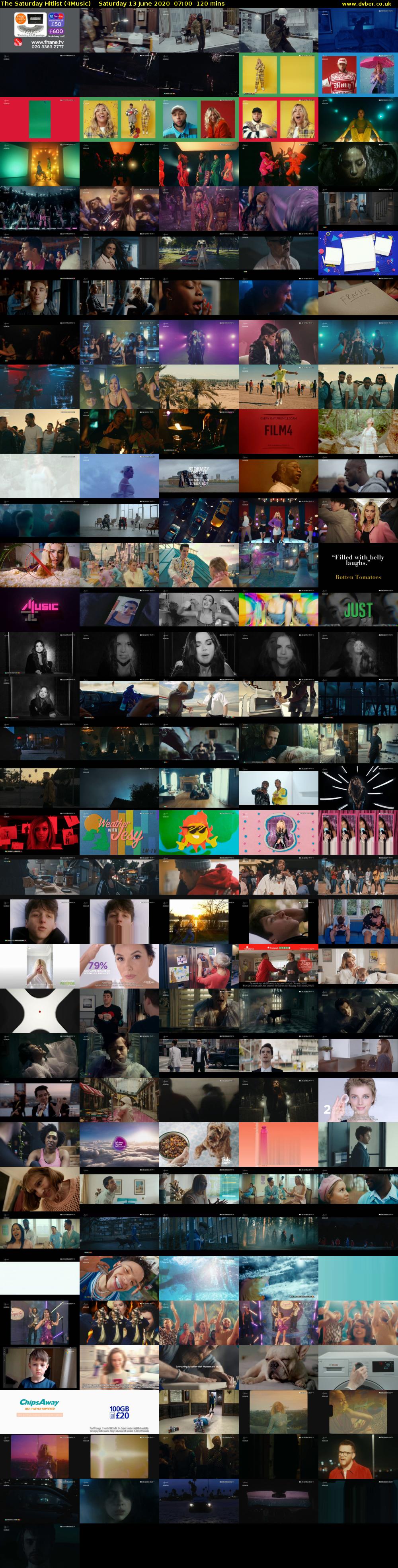 The Saturday Hitlist (4Music) Saturday 13 June 2020 07:00 - 09:00
