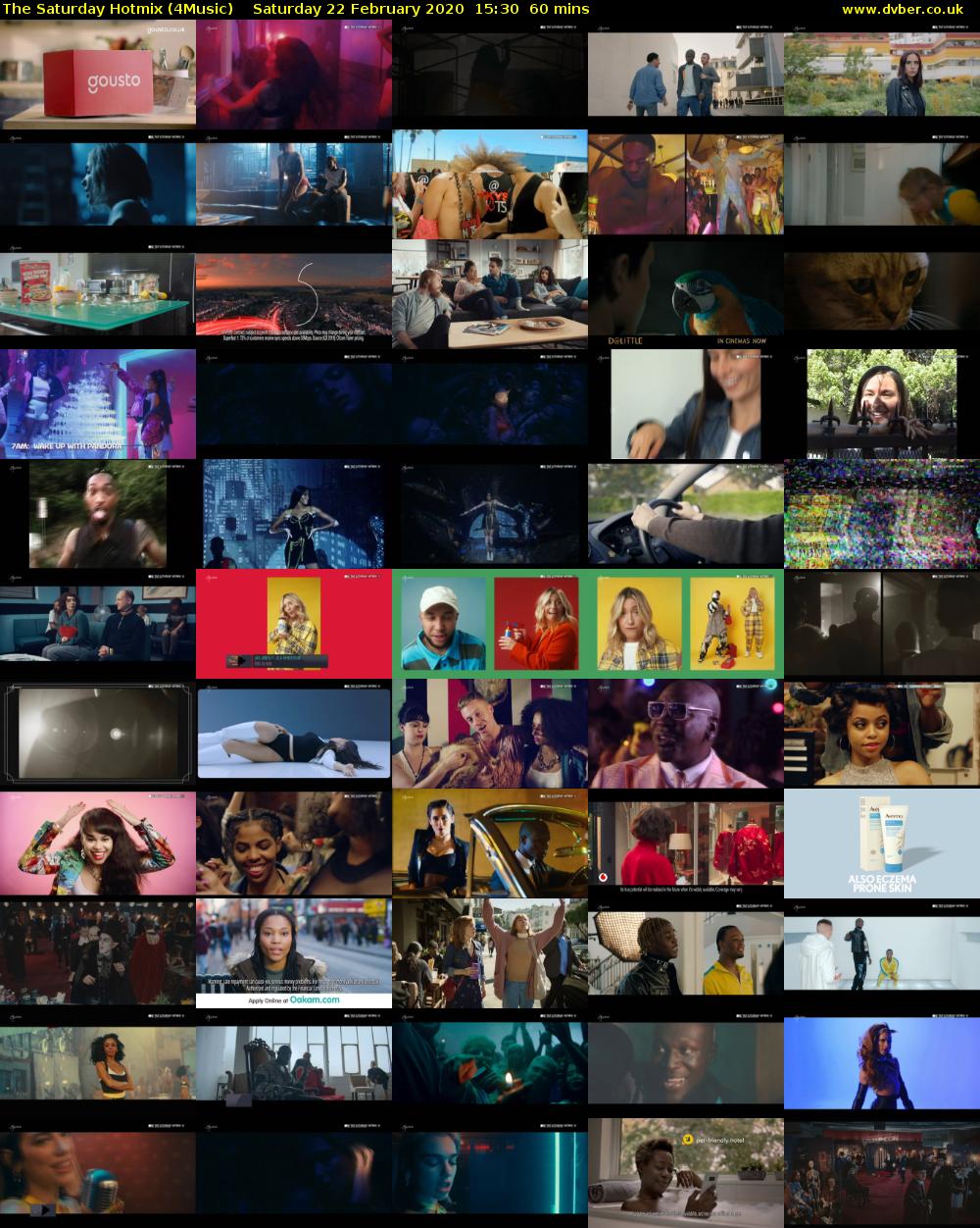 The Saturday Hotmix (4Music) Saturday 22 February 2020 15:30 - 16:30