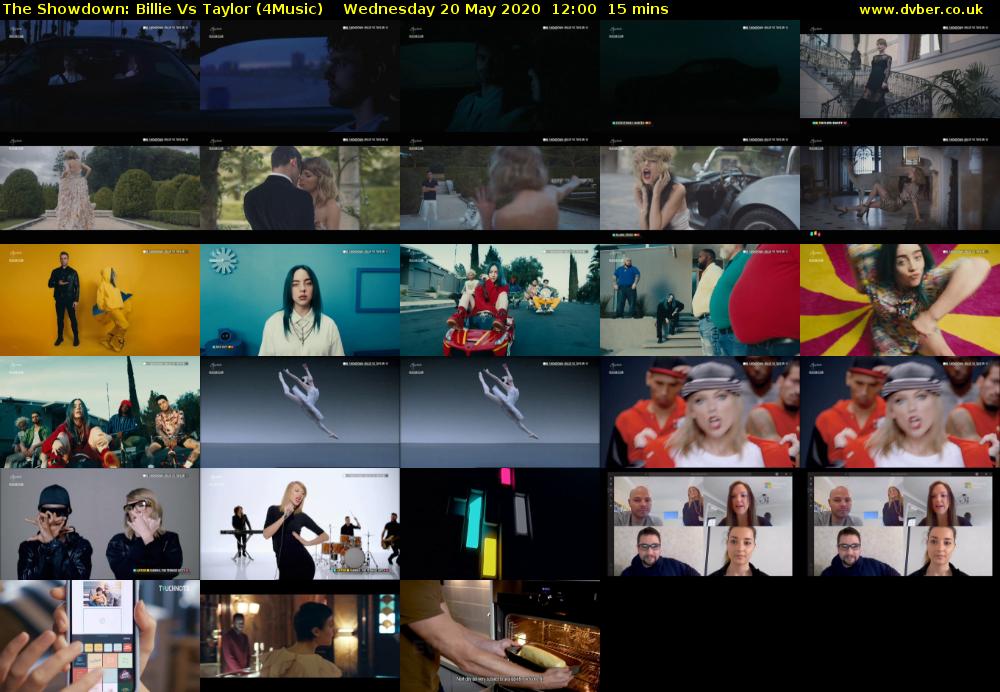 The Showdown: Billie Vs Taylor (4Music) Wednesday 20 May 2020 12:00 - 12:15