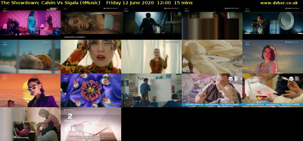 The Showdown: Calvin Vs Sigala (4Music) Friday 12 June 2020 12:00 - 12:15
