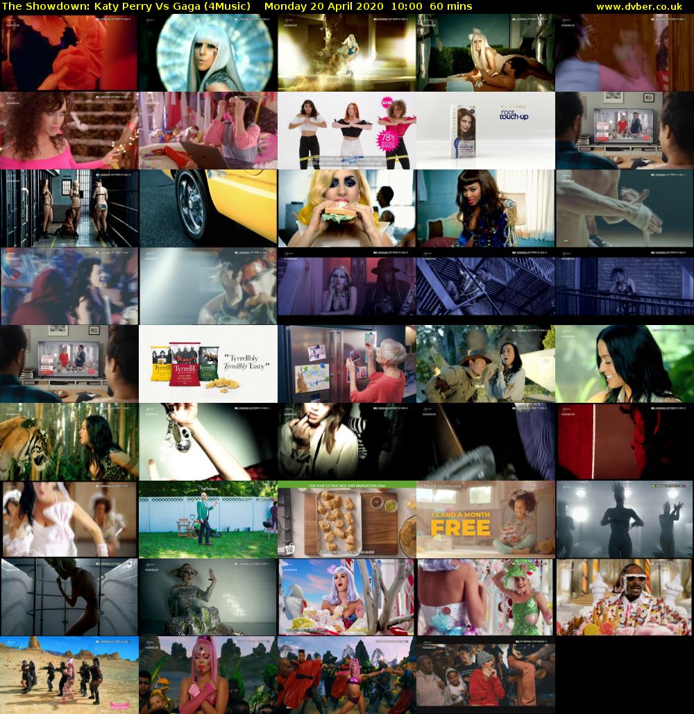 The Showdown: Katy Perry Vs Gaga (4Music) Monday 20 April 2020 10:00 - 11:00