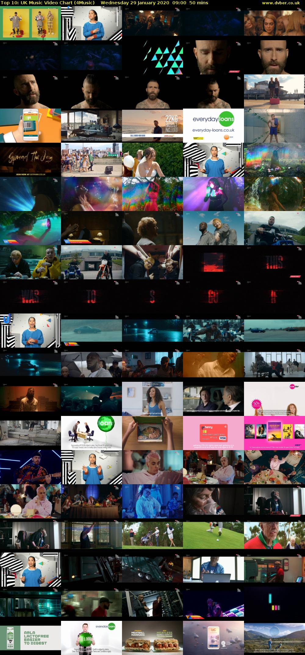 Top 10: UK Music Video Chart (4Music) Wednesday 29 January 2020 09:00 - 09:50