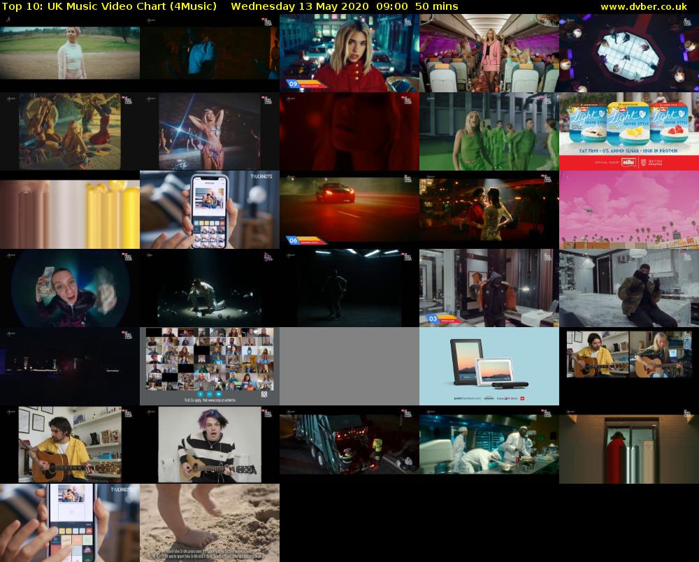 Top 10: UK Music Video Chart (4Music) Wednesday 13 May 2020 09:00 - 09:50