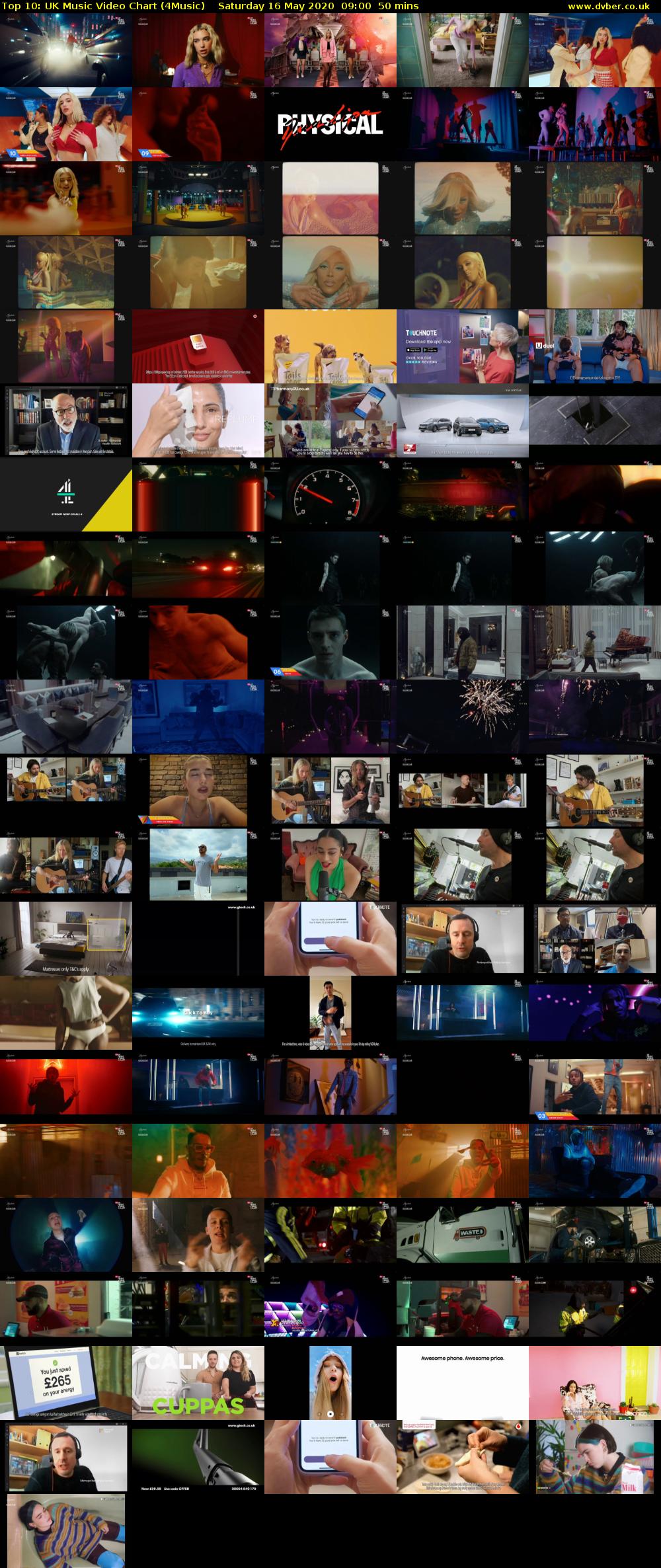 Top 10: UK Music Video Chart (4Music) Saturday 16 May 2020 09:00 - 09:50