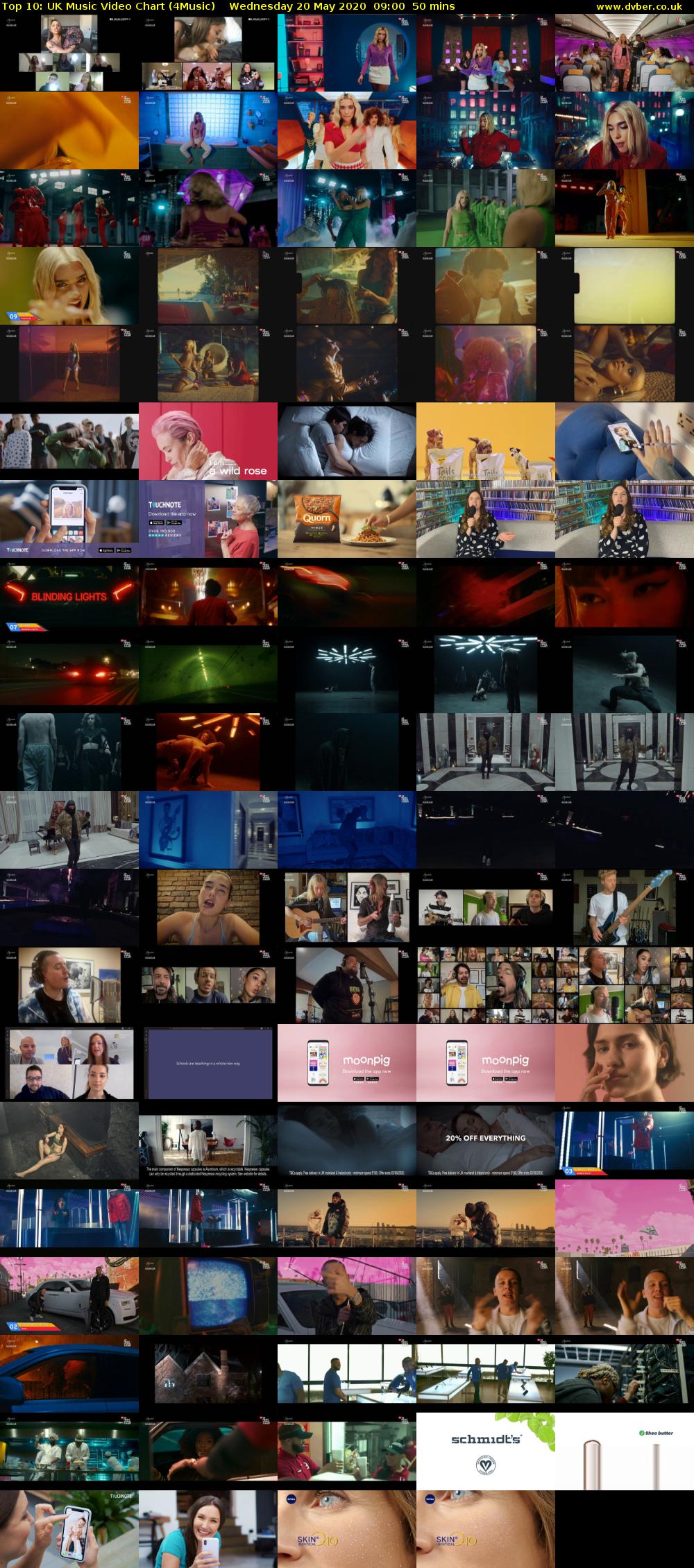 Top 10: UK Music Video Chart (4Music) Wednesday 20 May 2020 09:00 - 09:50
