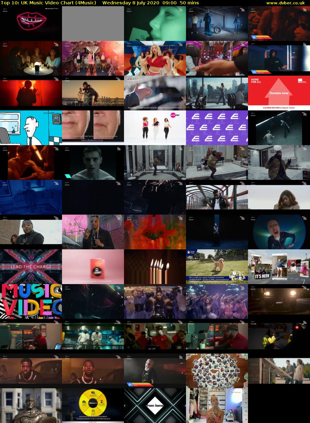 Top 10: UK Music Video Chart (4Music) Wednesday 8 July 2020 09:00 - 09:50