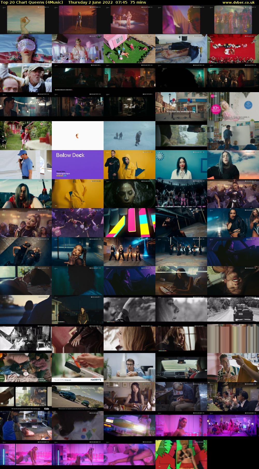 Top 20 Chart Queens (4Music) Thursday 2 June 2022 07:45 - 09:00