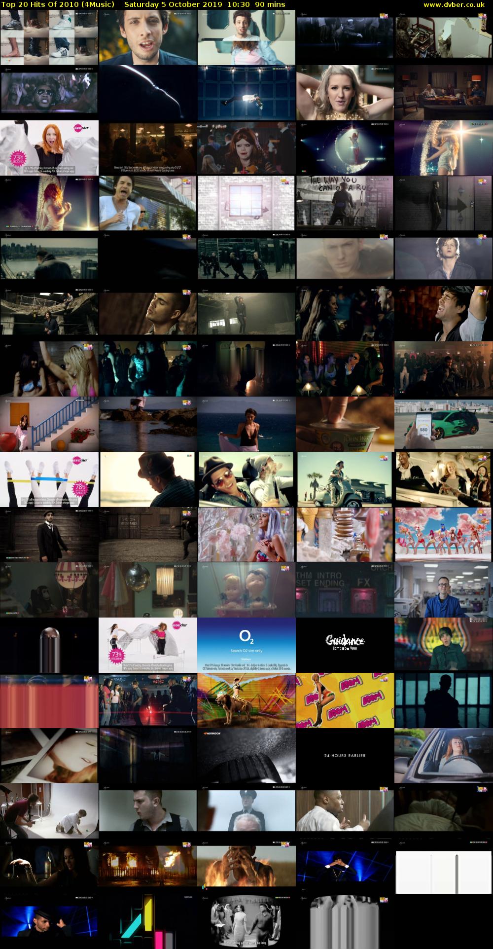 Top 20 Hits Of 2010 (4Music) Saturday 5 October 2019 10:30 - 12:00