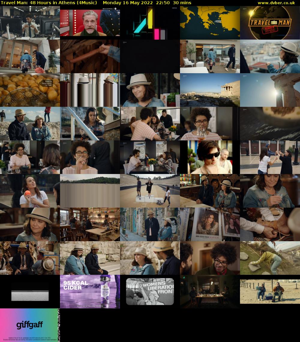 Travel Man: 48 Hours in Athens (4Music) Monday 16 May 2022 22:50 - 23:20