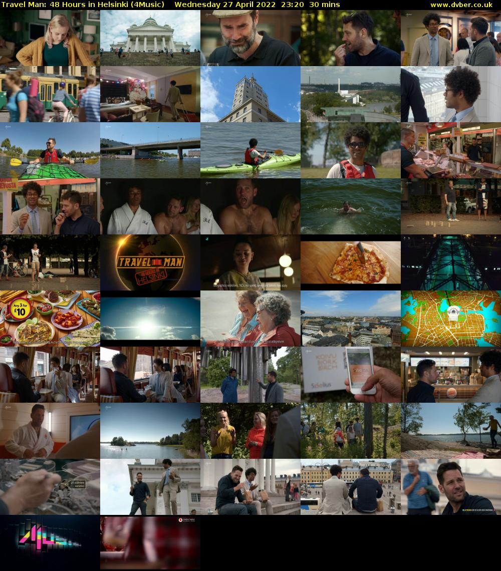 Travel Man: 48 Hours in Helsinki (4Music) Wednesday 27 April 2022 23:20 - 23:50
