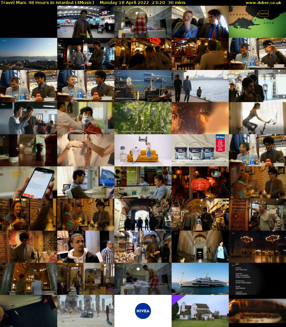 Travel Man: 48 Hours in Istanbul (4Music) Monday 18 April 2022 23:20 - 23:50