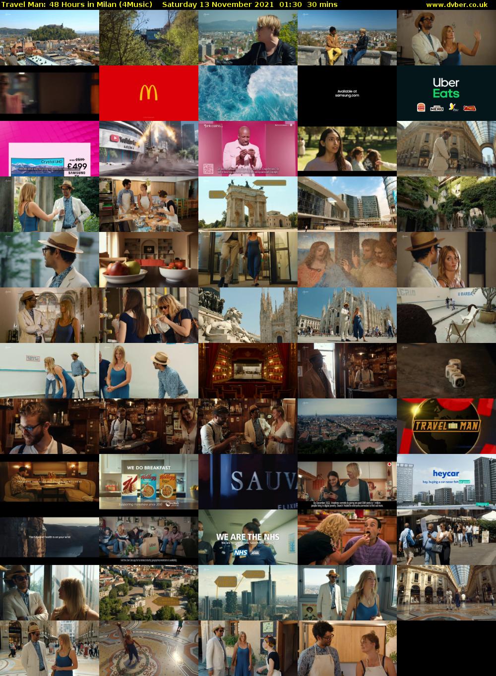 Travel Man: 48 Hours in Milan (4Music) Saturday 13 November 2021 01:30 - 02:00