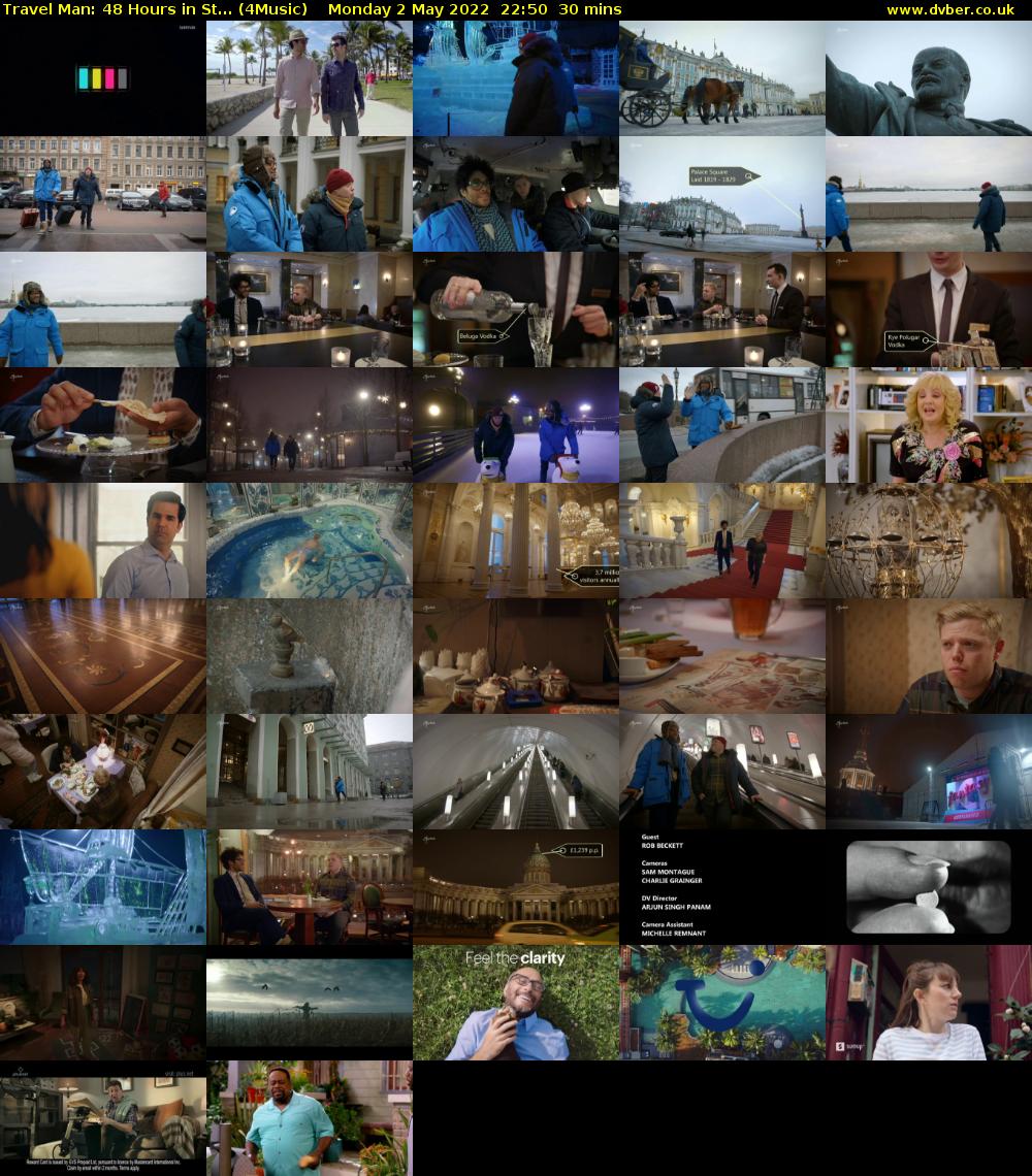 Travel Man: 48 Hours in St... (4Music) Monday 2 May 2022 22:50 - 23:20