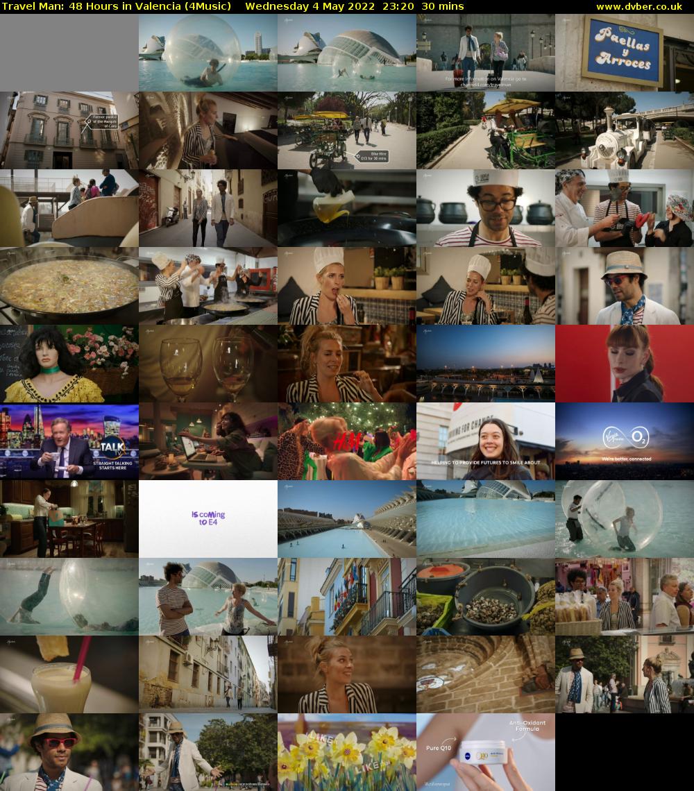 Travel Man: 48 Hours in Valencia (4Music) Wednesday 4 May 2022 23:20 - 23:50