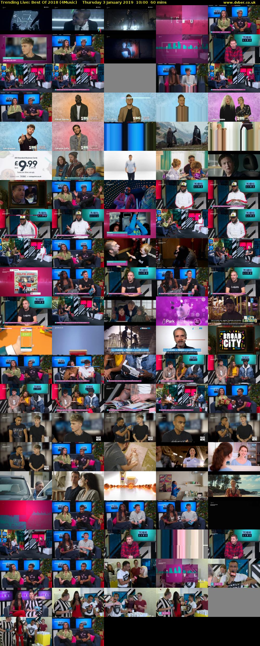 Trending Live: Best Of 2018 (4Music) Thursday 3 January 2019 10:00 - 11:00