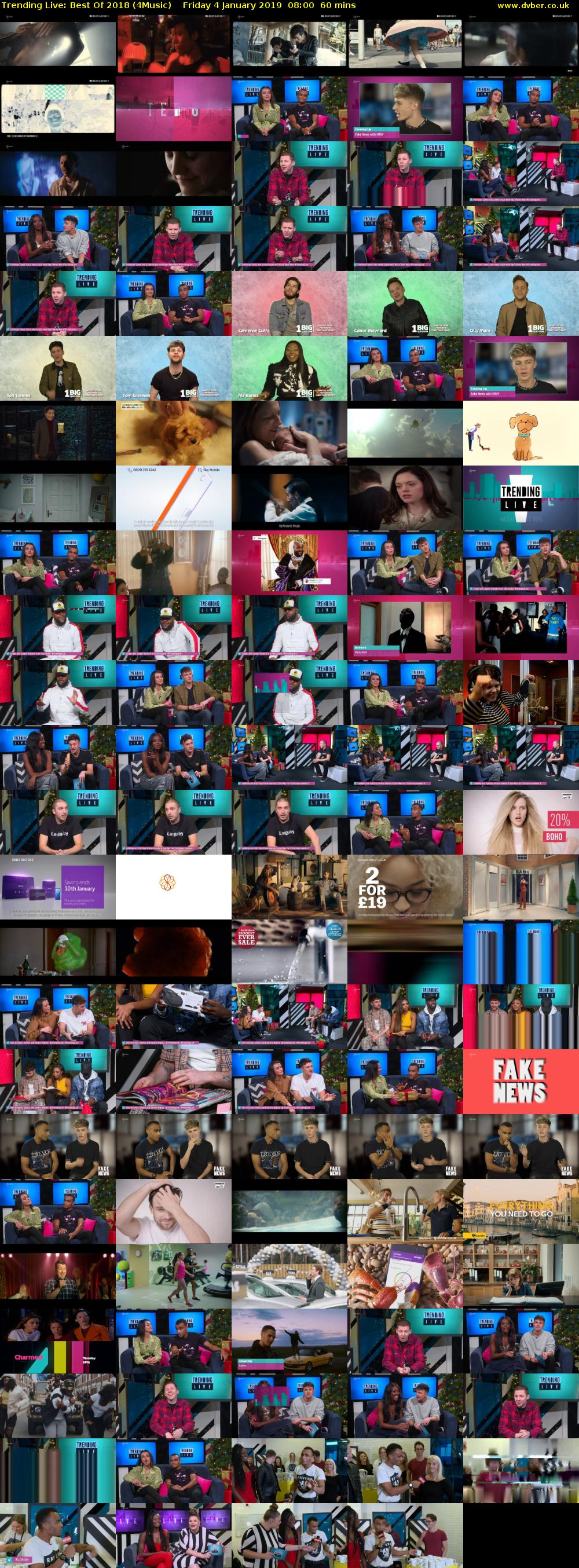 Trending Live: Best Of 2018 (4Music) Friday 4 January 2019 08:00 - 09:00