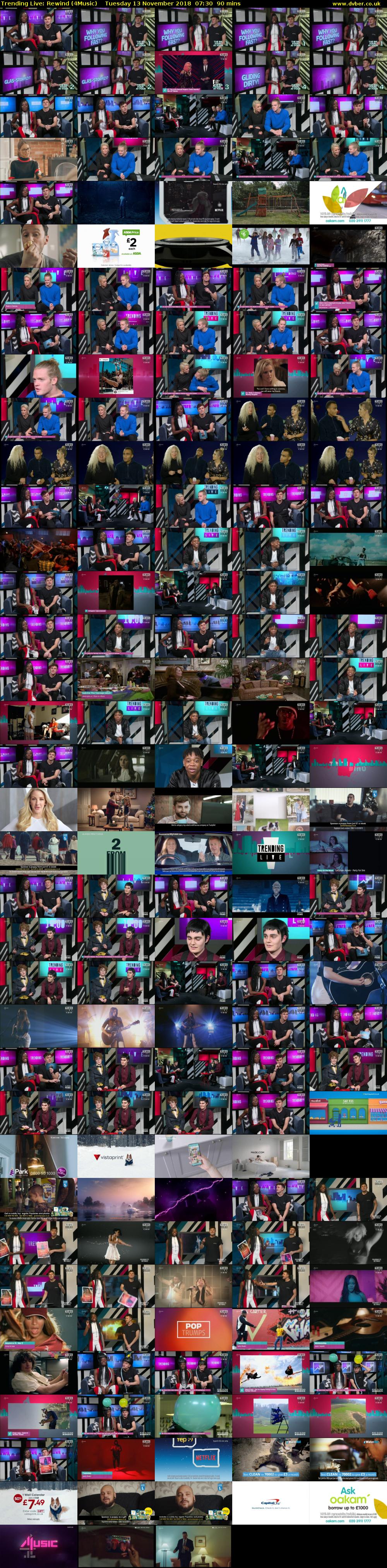 Trending Live: Rewind (4Music) Tuesday 13 November 2018 07:30 - 09:00