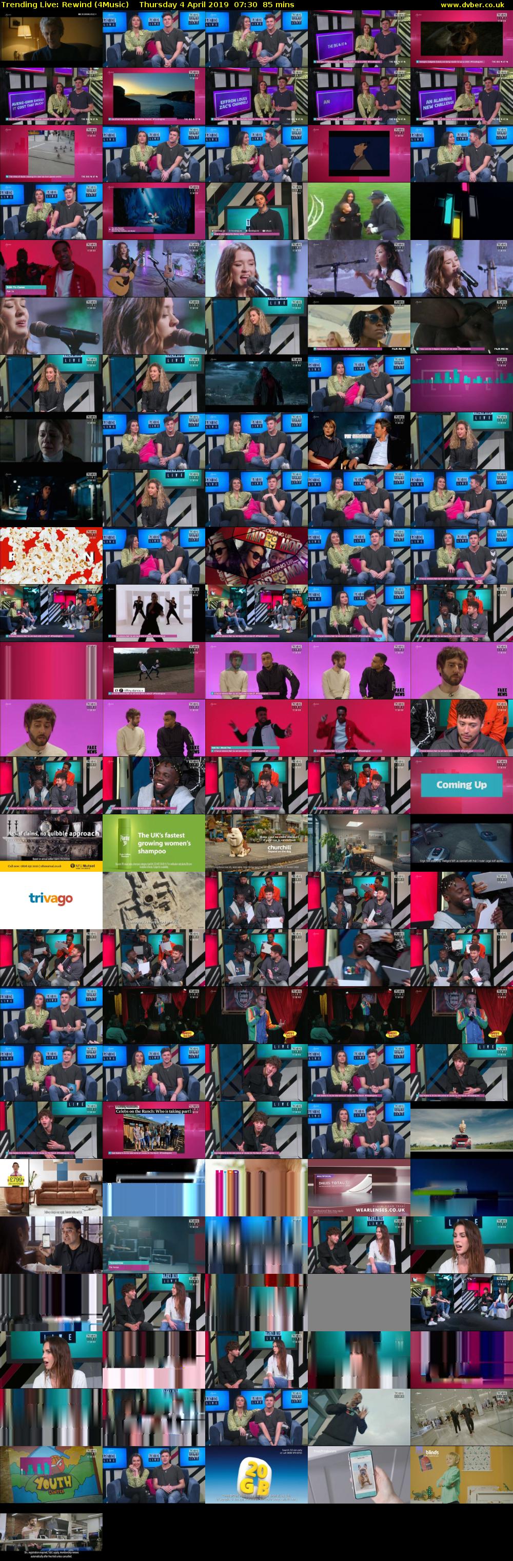 Trending Live: Rewind (4Music) Thursday 4 April 2019 07:30 - 08:55