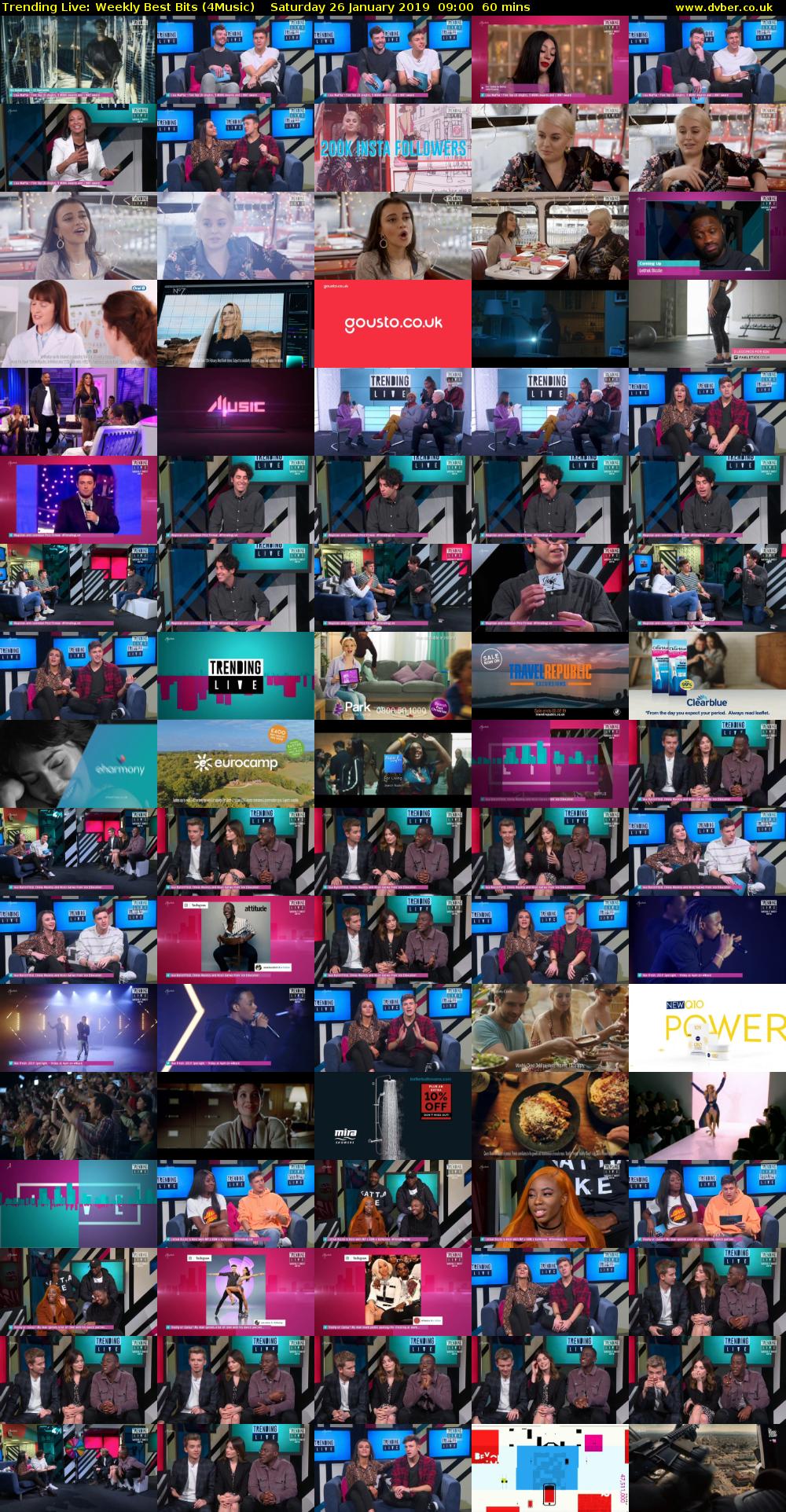 Trending Live: Weekly Best Bits (4Music) Saturday 26 January 2019 09:00 - 10:00