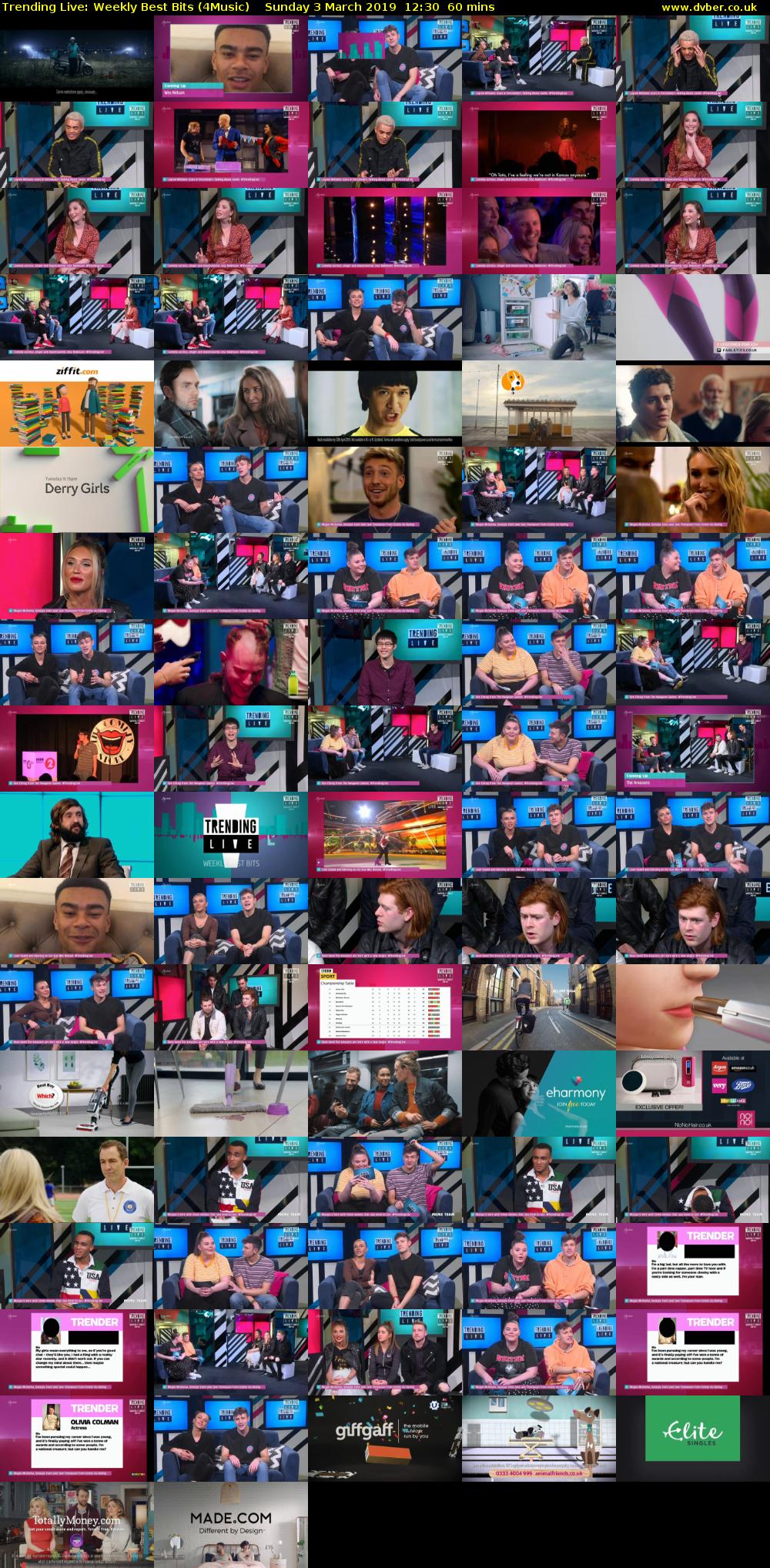 Trending Live: Weekly Best Bits (4Music) Sunday 3 March 2019 12:30 - 13:30