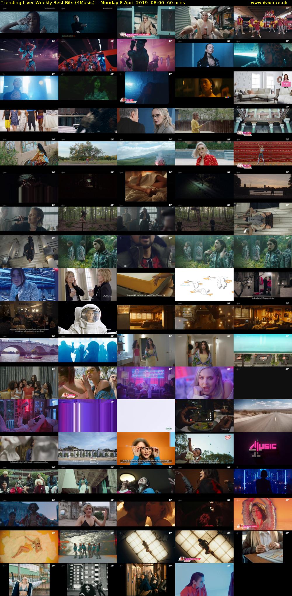 Trending Live: Weekly Best Bits (4Music) Monday 8 April 2019 08:00 - 09:00