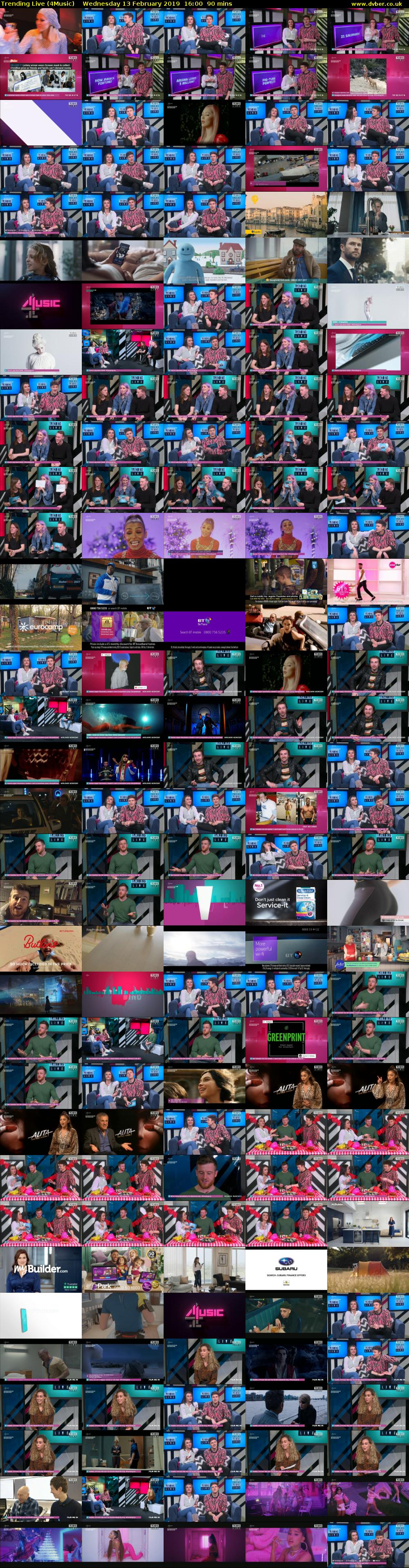 Trending Live (4Music) Wednesday 13 February 2019 16:00 - 17:30