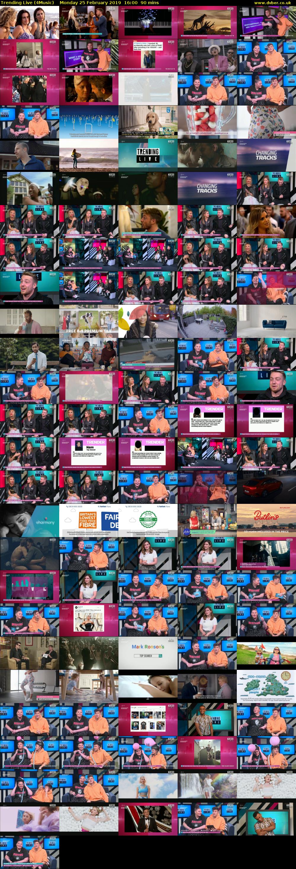 Trending Live (4Music) Monday 25 February 2019 16:00 - 17:30