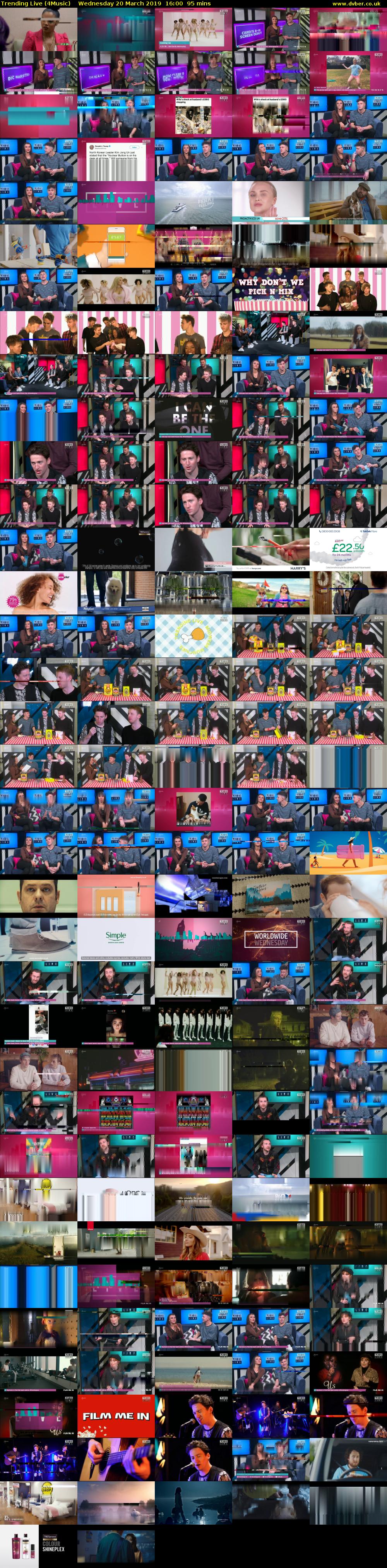 Trending Live (4Music) Wednesday 20 March 2019 16:00 - 17:35