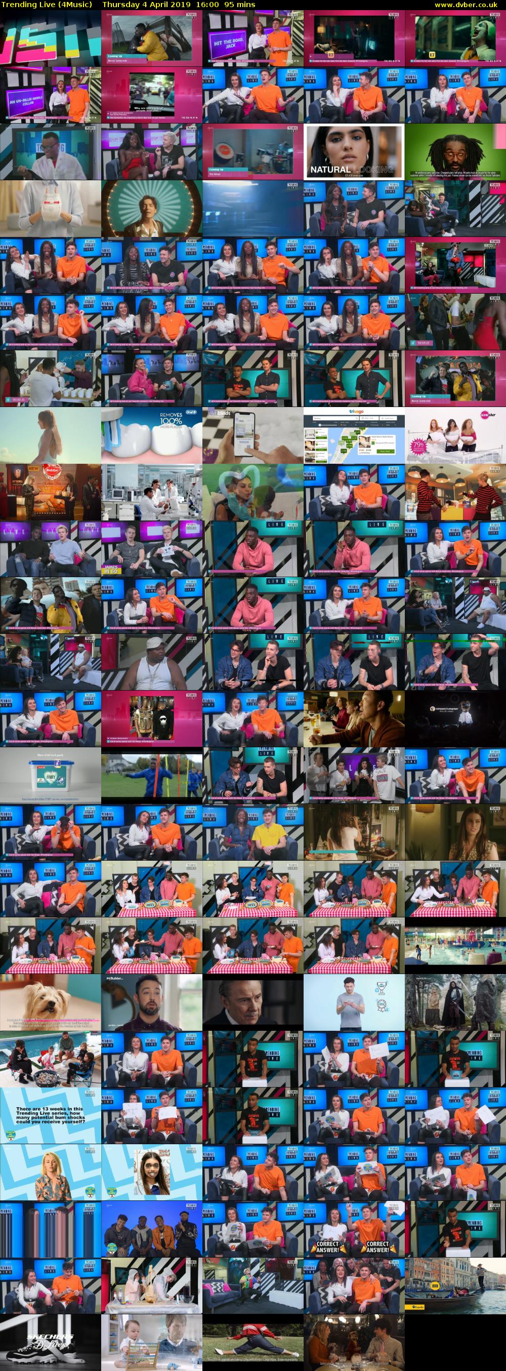 Trending Live (4Music) Thursday 4 April 2019 16:00 - 17:35