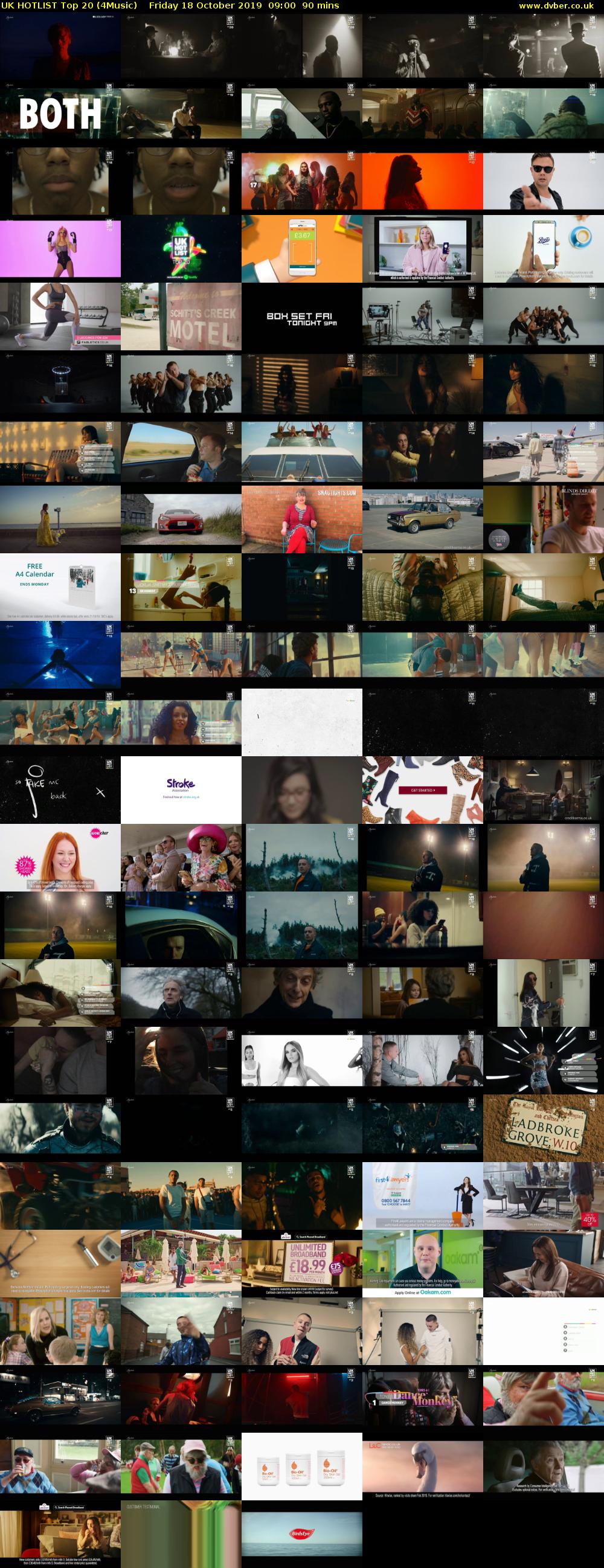 UK HOTLIST Top 20 (4Music) Friday 18 October 2019 09:00 - 10:30