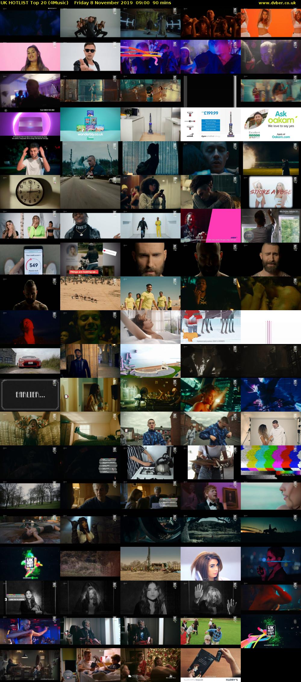 UK HOTLIST Top 20 (4Music) Friday 8 November 2019 09:00 - 10:30