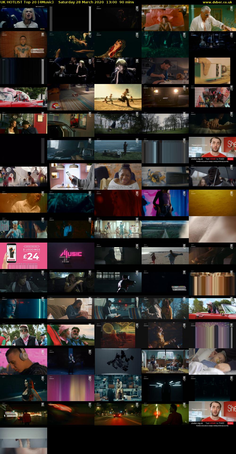 UK HOTLIST Top 20 (4Music) Saturday 28 March 2020 13:00 - 14:30