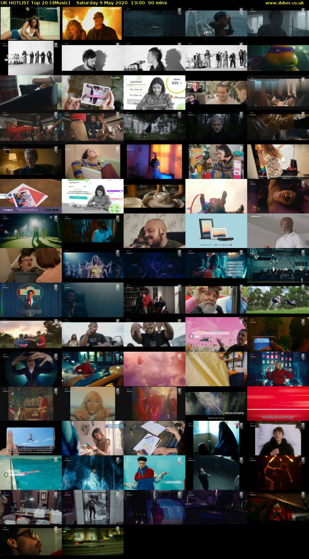 UK HOTLIST Top 20 (4Music) Saturday 9 May 2020 13:00 - 14:30