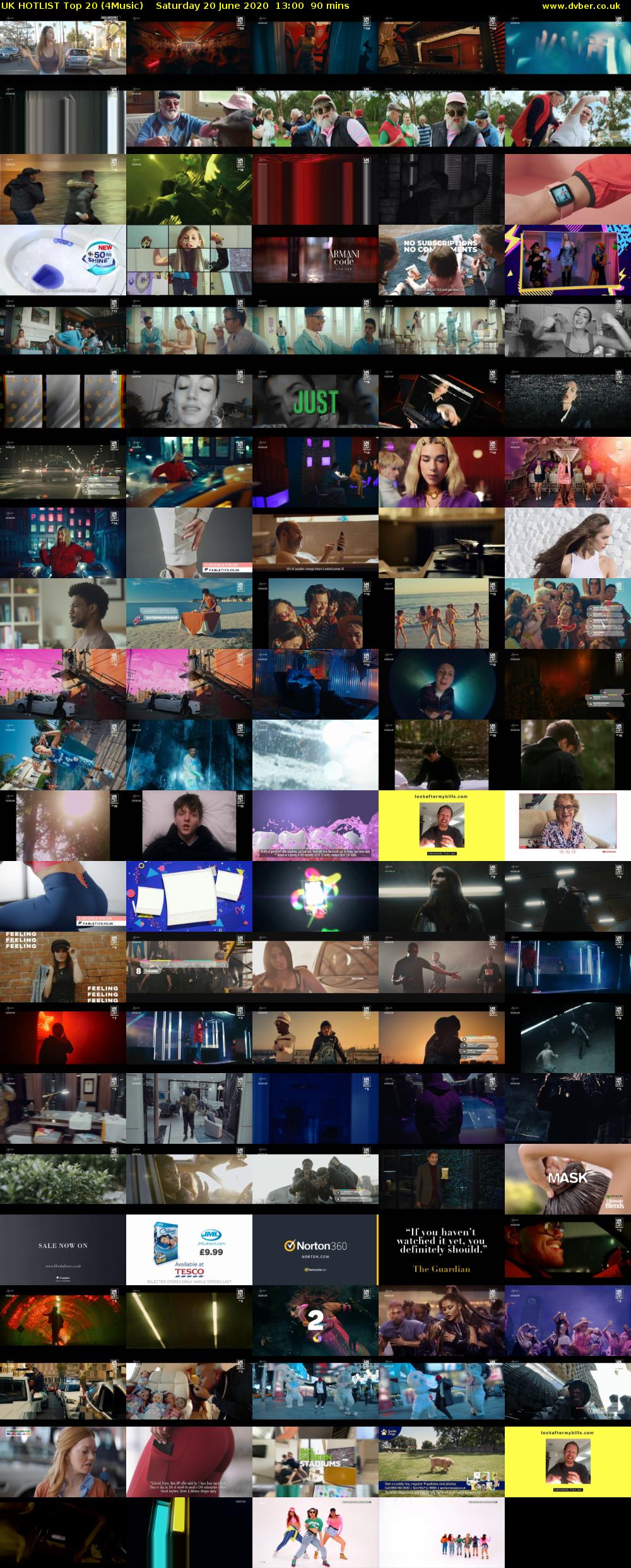 UK HOTLIST Top 20 (4Music) Saturday 20 June 2020 13:00 - 14:30