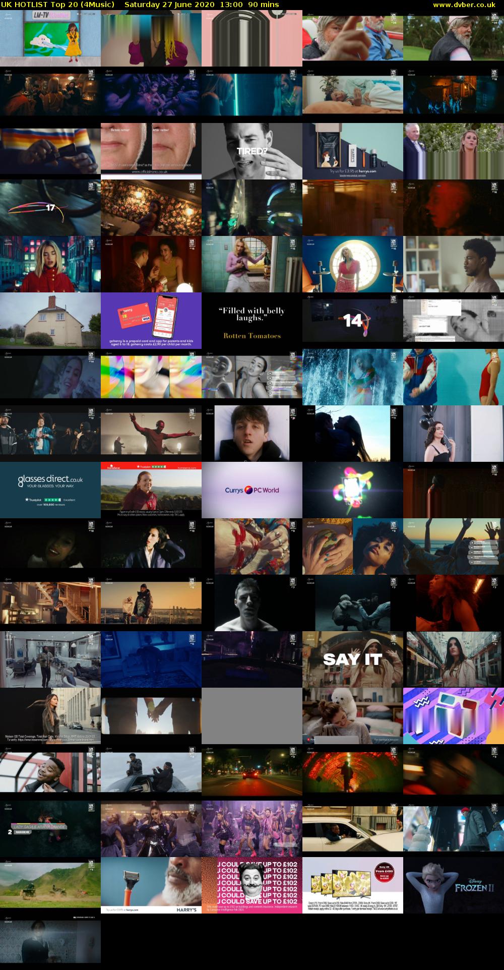UK HOTLIST Top 20 (4Music) Saturday 27 June 2020 13:00 - 14:30
