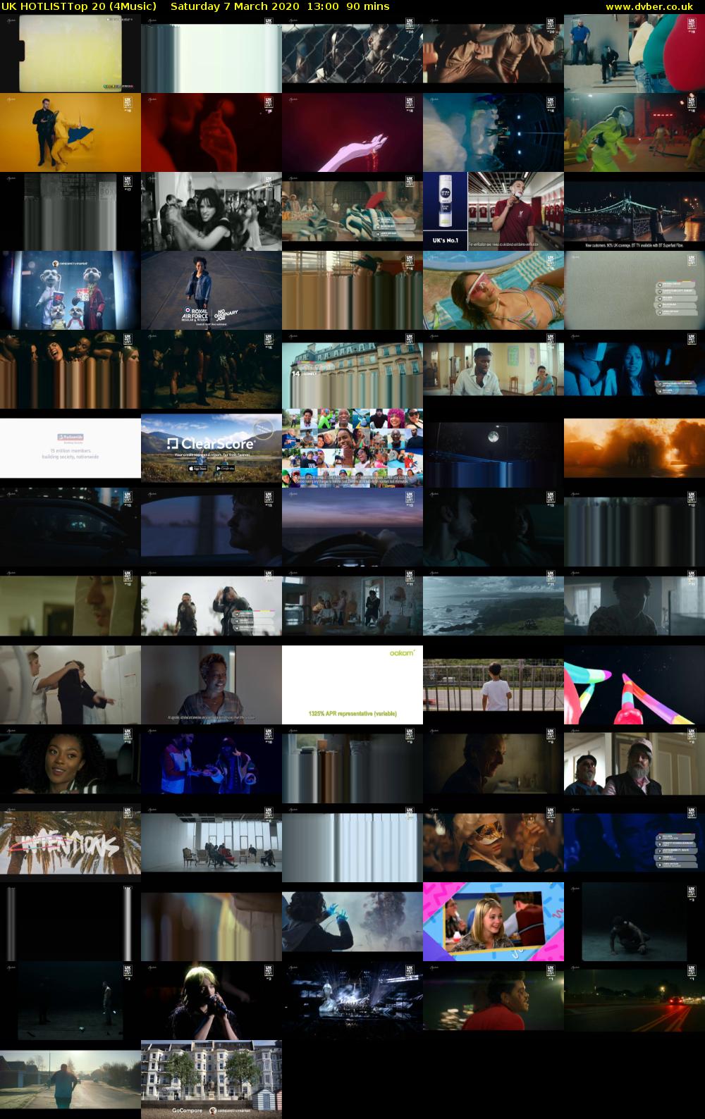 UK HOTLISTTop 20 (4Music) Saturday 7 March 2020 13:00 - 14:30