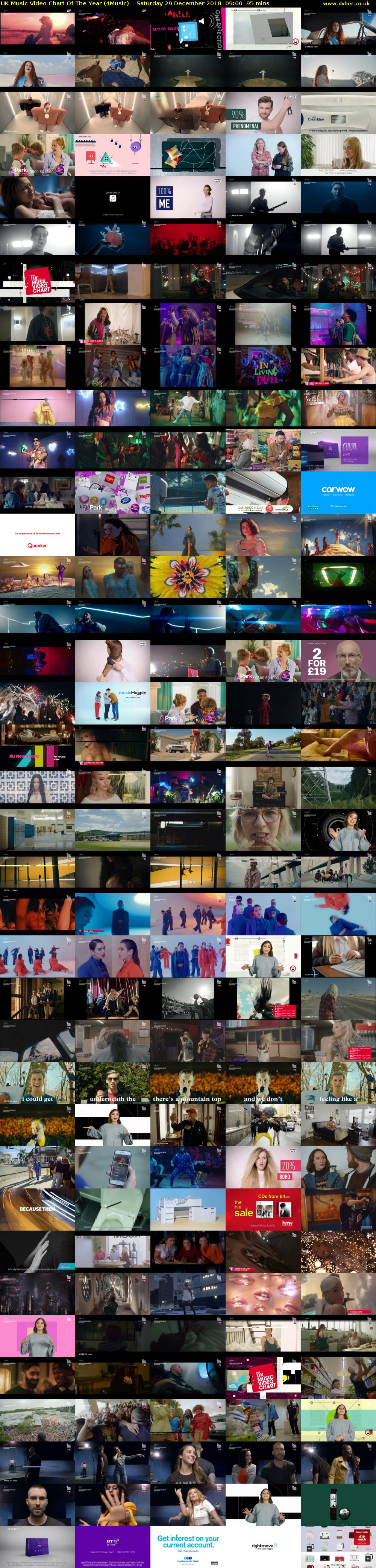 UK Music Video Chart Of The Year (4Music) Saturday 29 December 2018 09:00 - 10:35